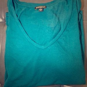 Soft V Neck Tee with 3/4 cut out ladder sleeves